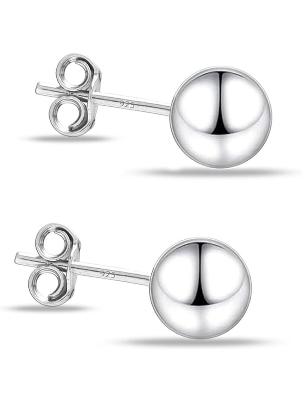 925 Sterling Silver Hammered Ball Stud Earrings for Women & Teens | Lightweight
